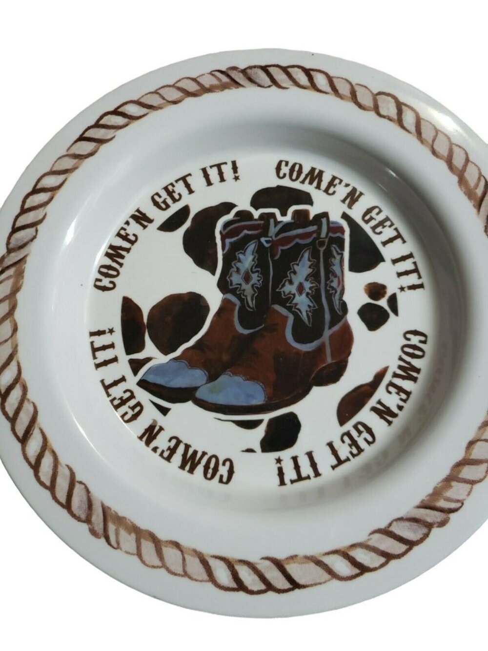 Demdaco frogs and fairytales childs western dishes 2008 Shelly Kennedy plate cup
